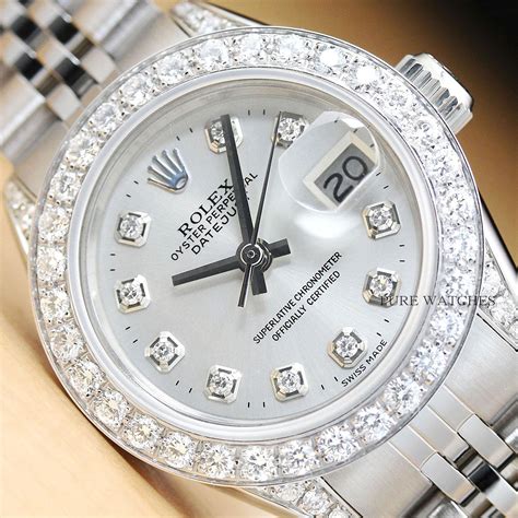 rolex white gold diamond watch|Rolex watch diamond bezel prices.